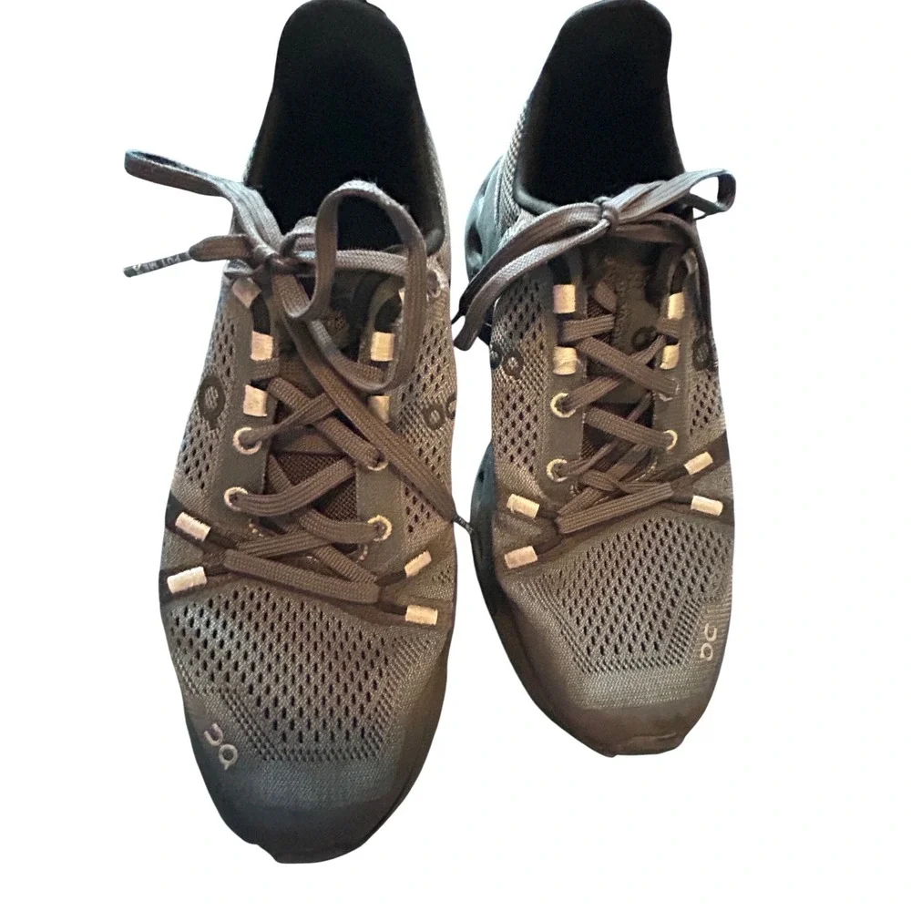 On Running Cloudmonster Grey Black Womens Road‎ Running Shoes Sneakers size 6